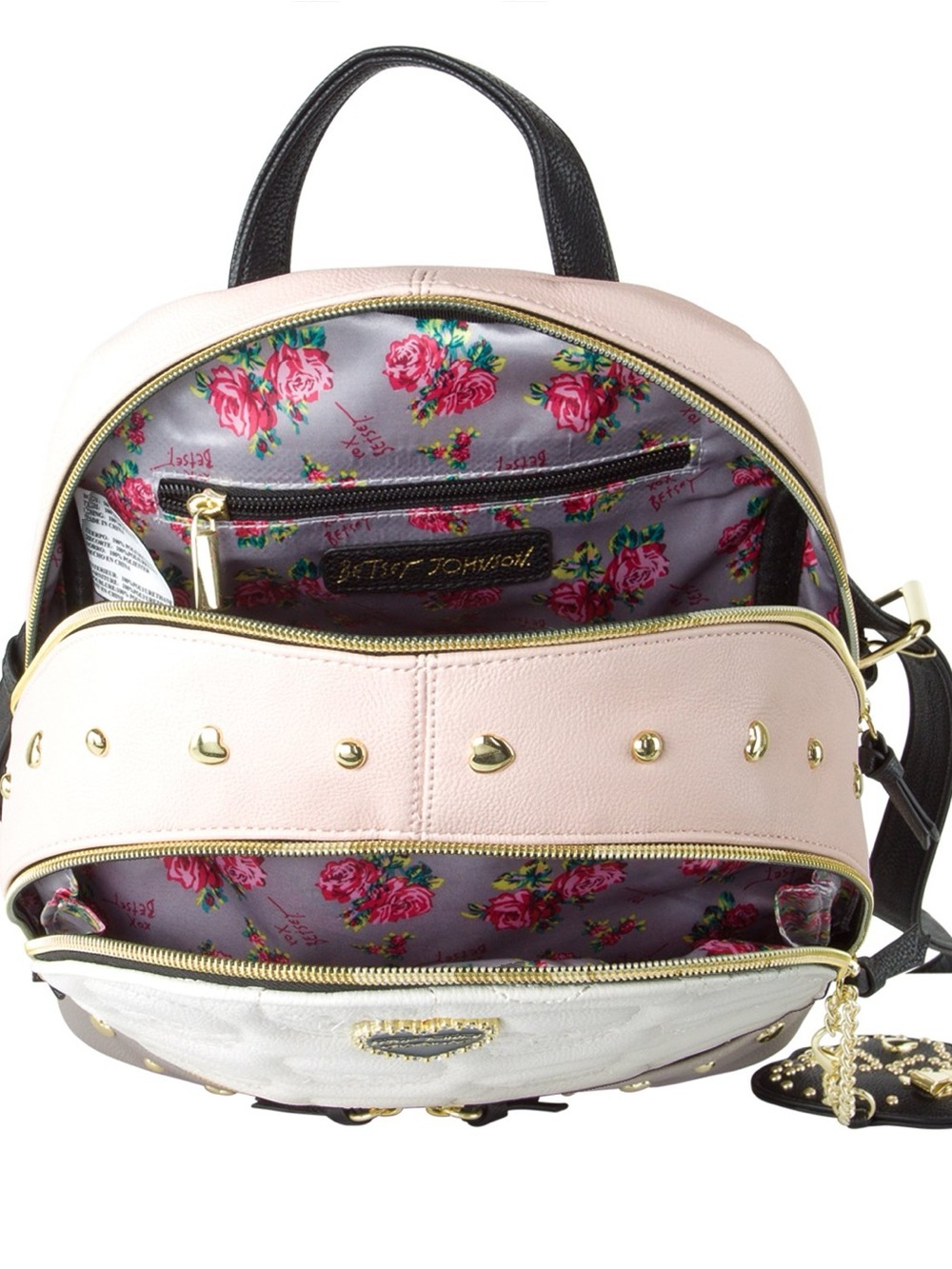 Betsey Johnson pastel pink & purple backpack - Picture 3 of 7